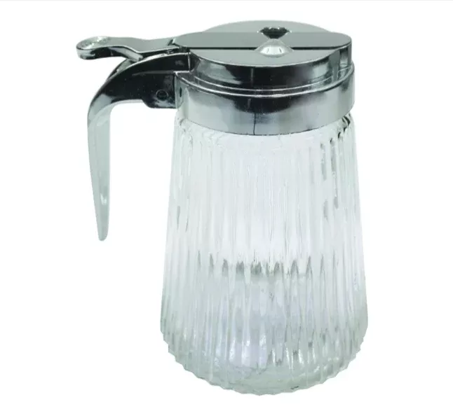 10 oz syrup dispenser w/chrome top