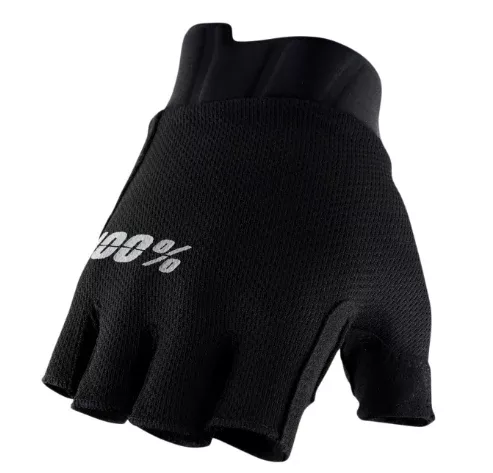 100 Percent Exceeda Short Finger Gloves - Black