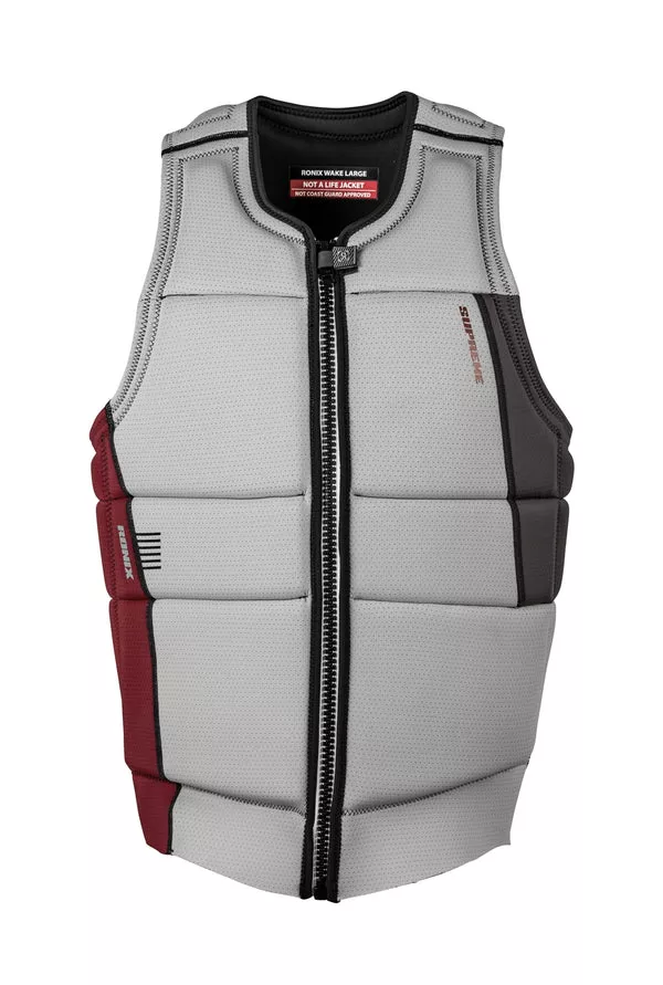 2026 Ronix Supreme - CE Approved Impact Vest - Chalk Grey/Maroon