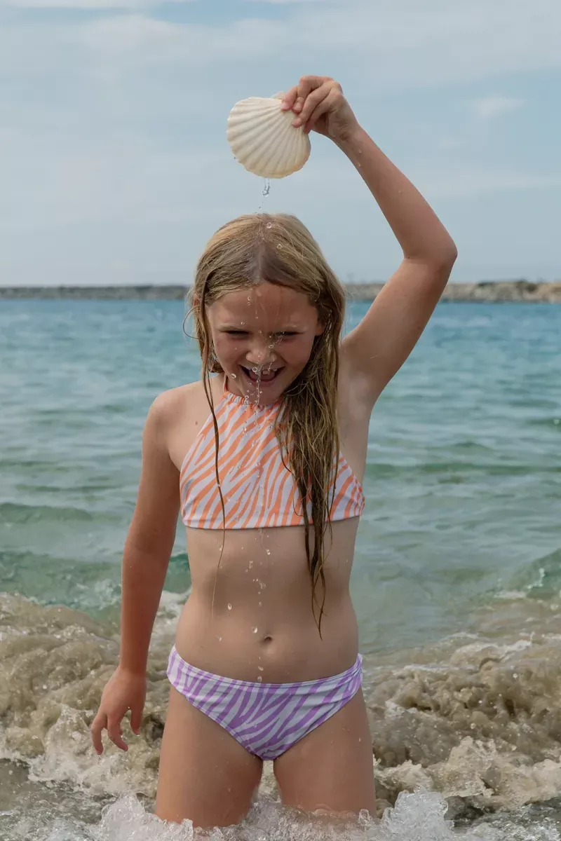 (8-16) Girl’s Coco Swim Set – Zebra