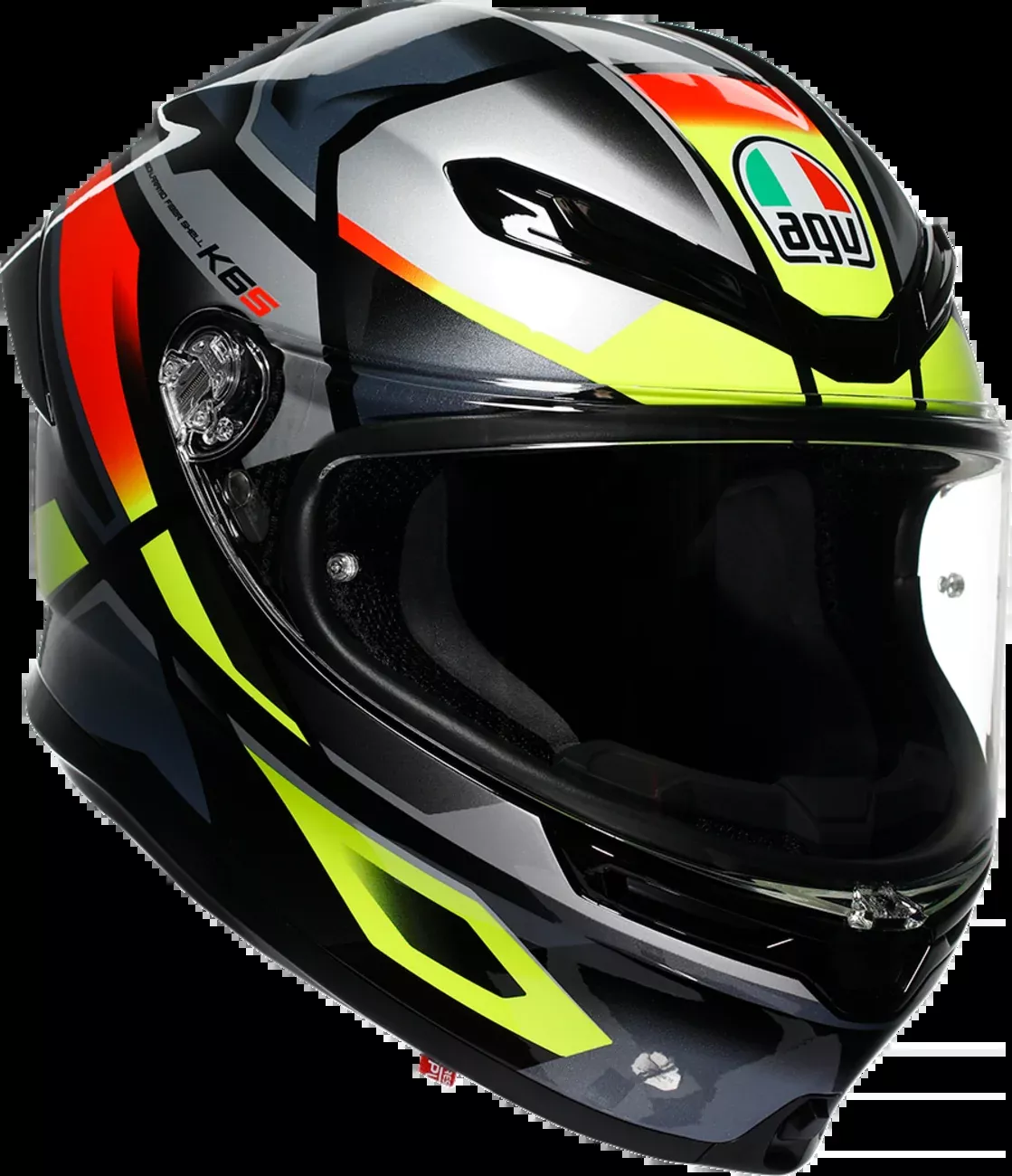 AGV K6 S Erazer Black/Red/Yellow Fluo Helmet