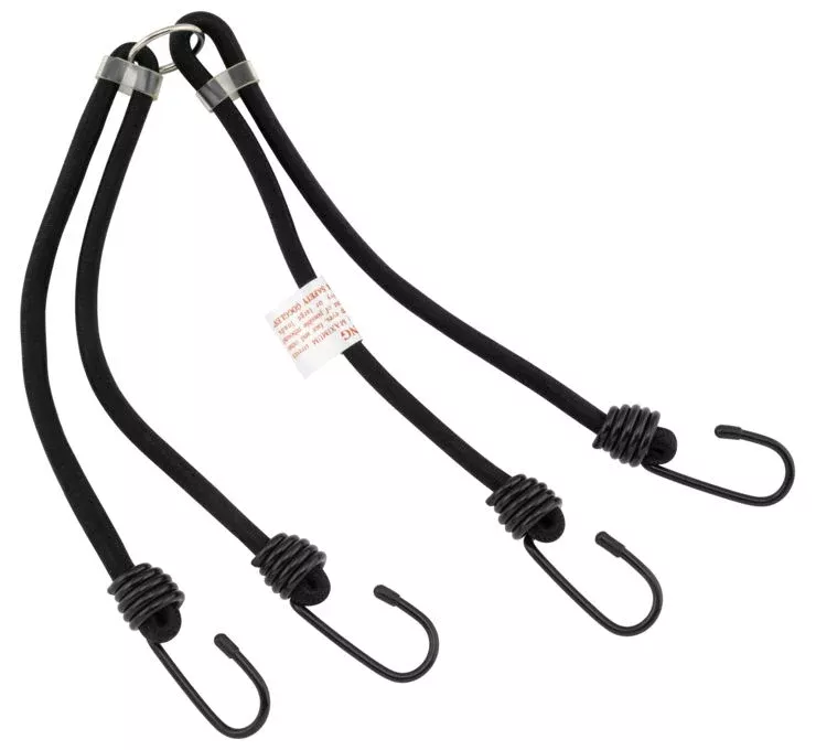 BikeMaster Heavy-Duty Black Bungee Cords
