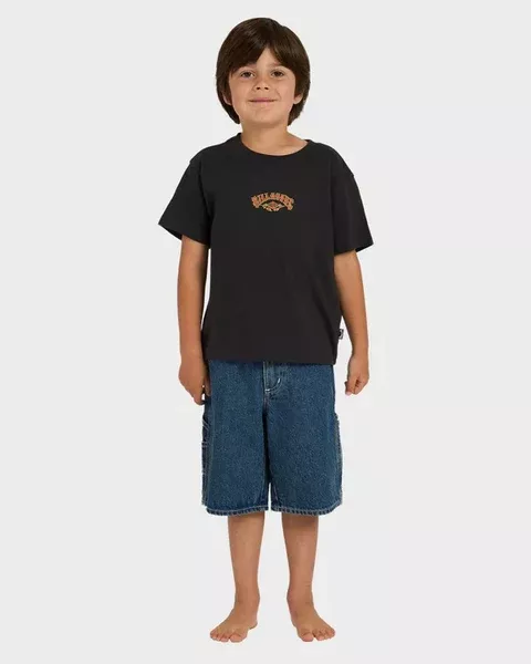 Billabong Groms Bad Dog Denim Short - Ocean Wash
