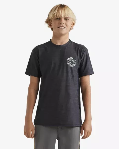 Billabong Groms Rotar Shoreline LF SS - Black Heather