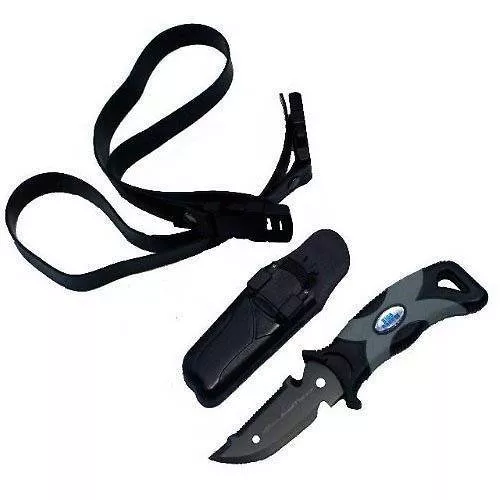 Blue Dagger Knife -Titanium coated BCD knife -Dive Knife