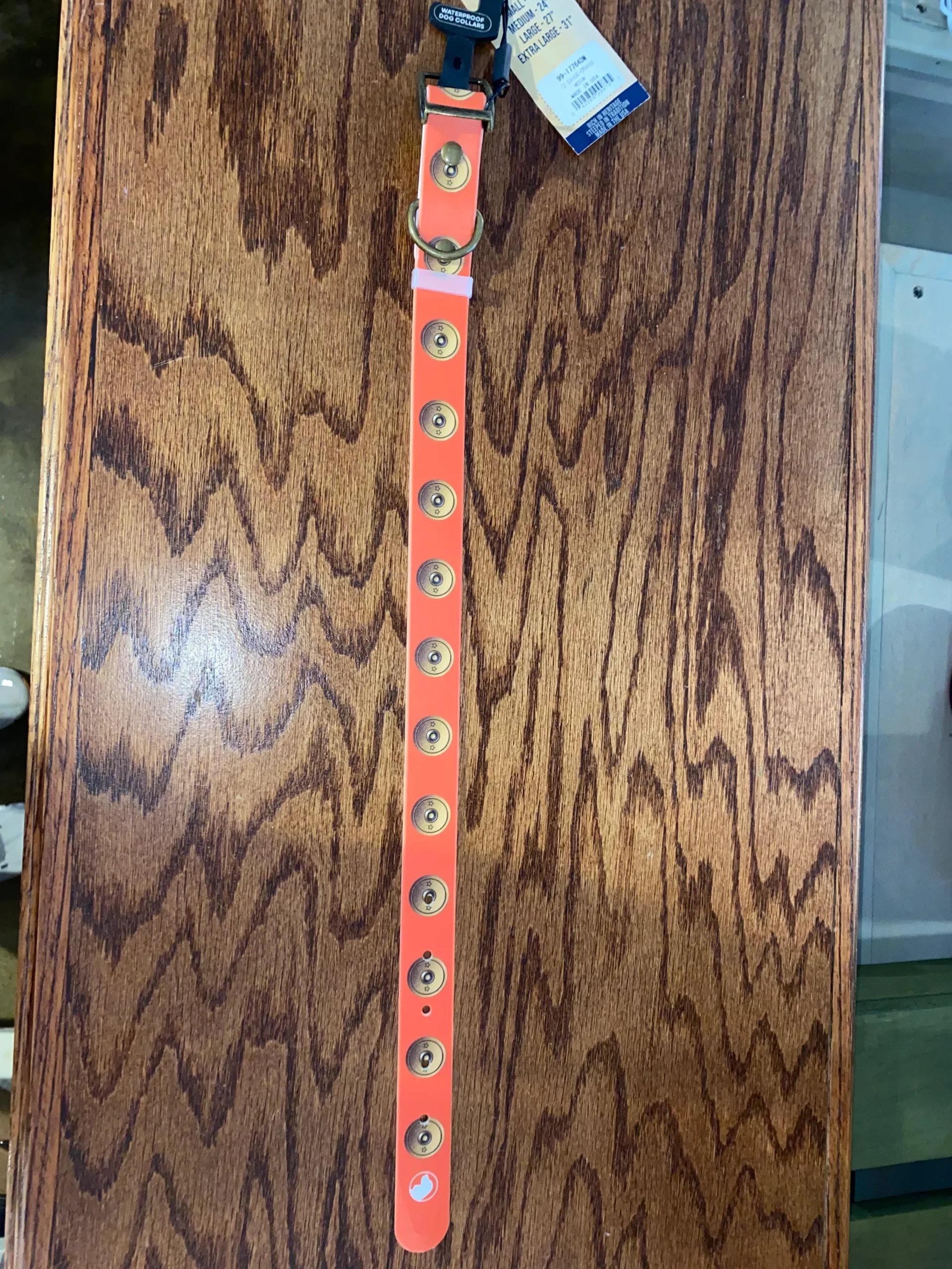 BrownDog: Dog Collar 12 Gauge Medium Orange