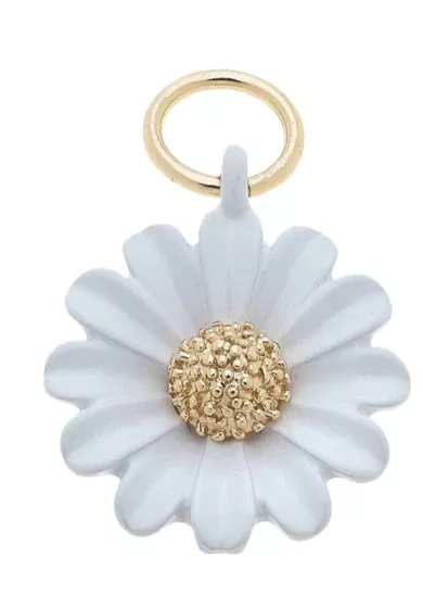 Canvas Daisy Enamel Charm