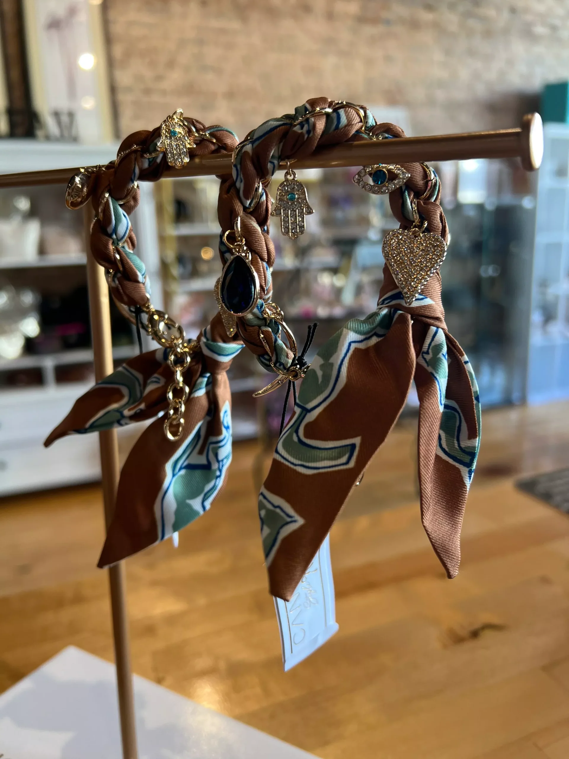 Canvas Winnie Heart Scarf Bracelet