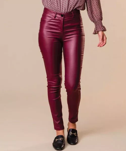 Classified 5 Pocket Coated Jeans Claret
