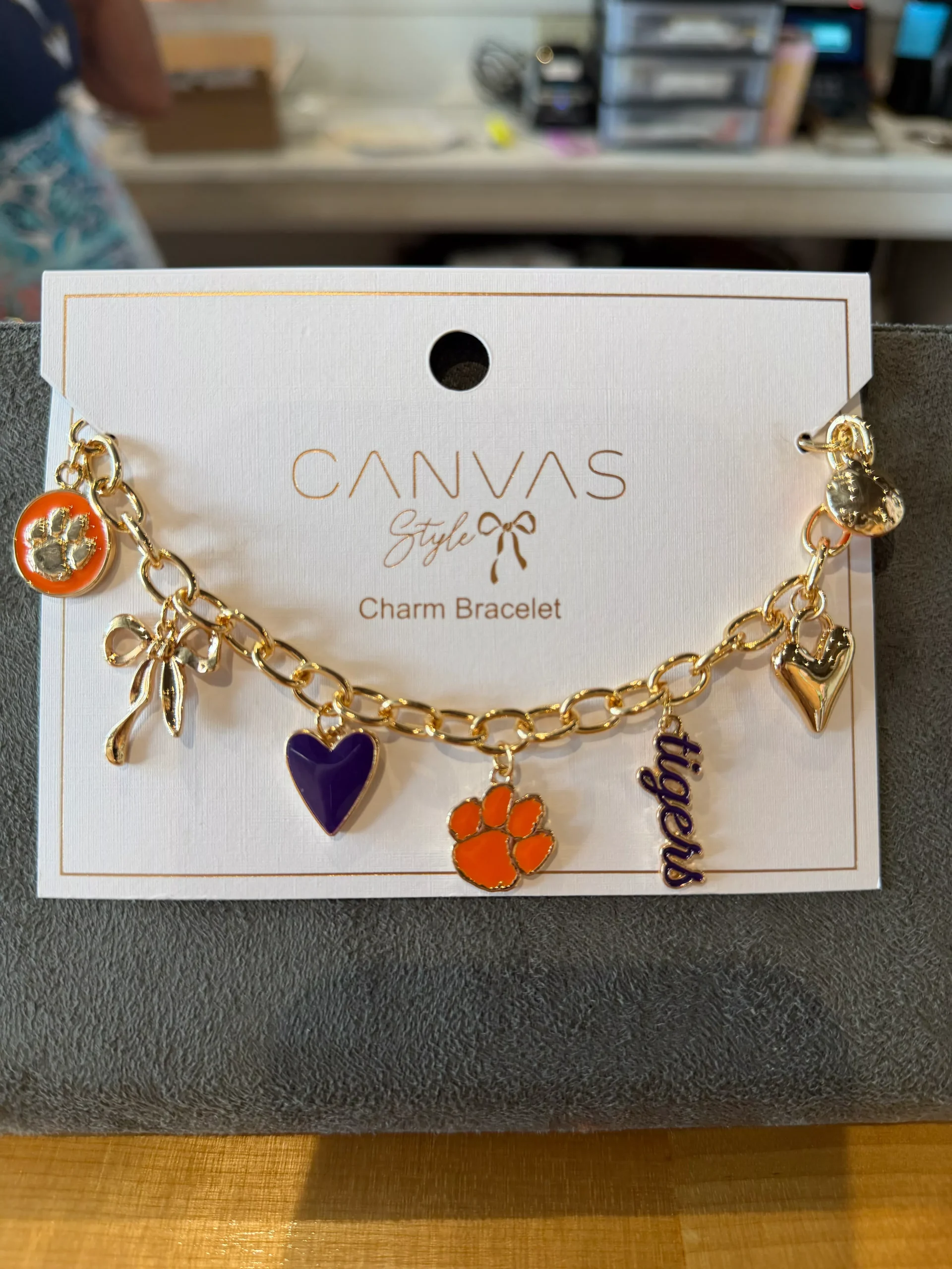 Clemson Charm Bracelet