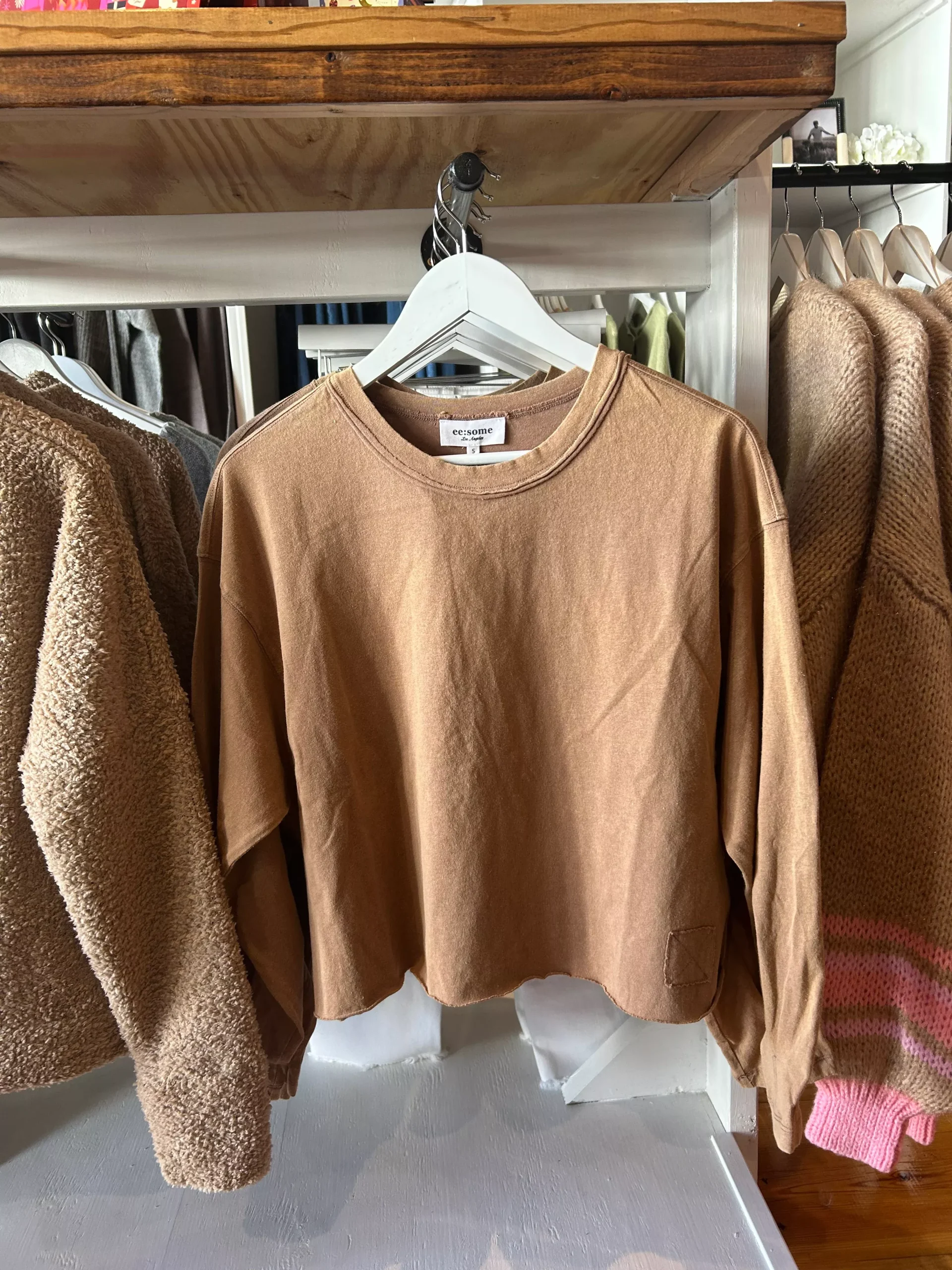 Cocoa Long Sleeve Crop