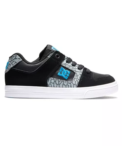 DC Kids Pure Shoes - Black/Blue/Grey