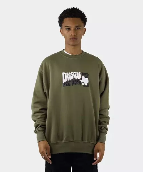 Dickies - Poster Drop Shoulder Crew- Dark Khaki