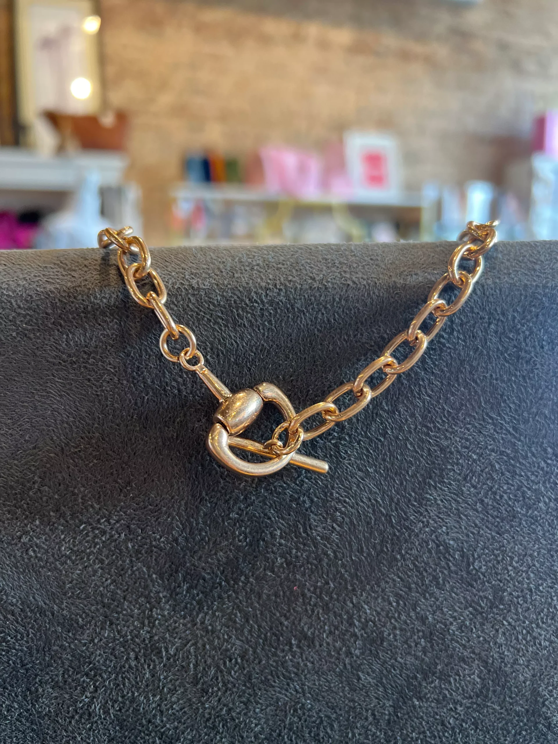 Dina Horse Bit Toggle Necklace