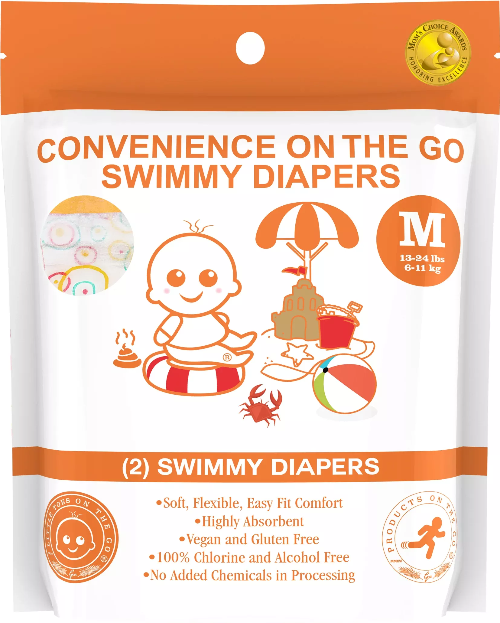 Disposable Swim Diapers 2 Pk. Medium