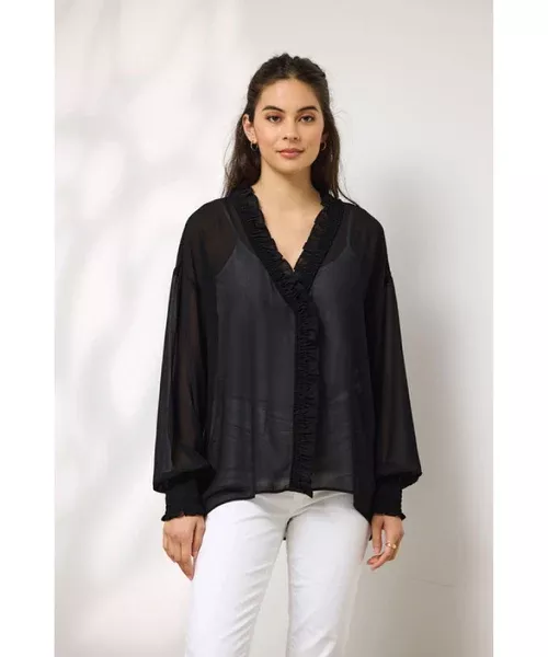 Duo Hera Ruffle Top - Black