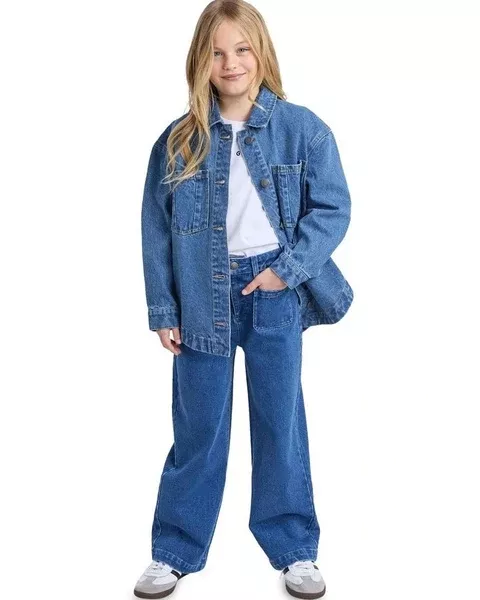 Eve Girl Rosie Shacket - denim