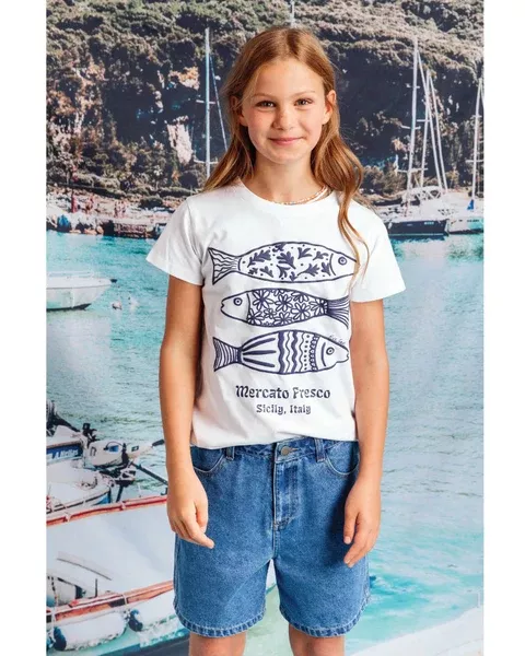 Eve Girl Sardines Tee - White
