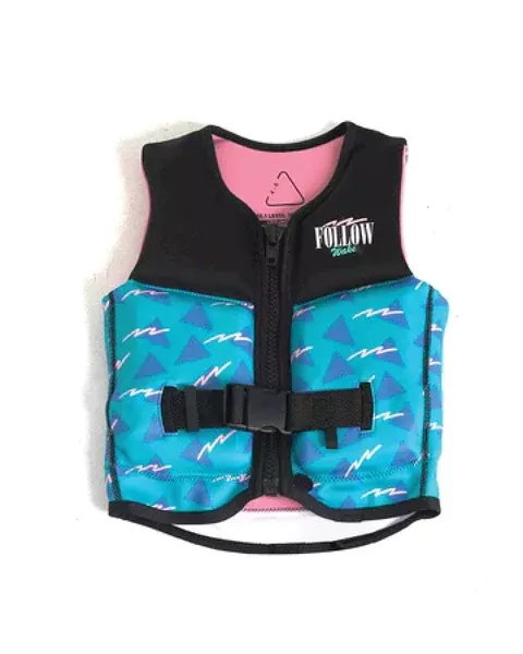 Follow Grommy JR Vest - Black/Teal