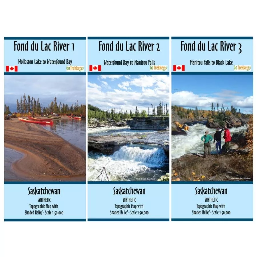 Go Trekkers Map: Fond Du Lac River (set of 3)