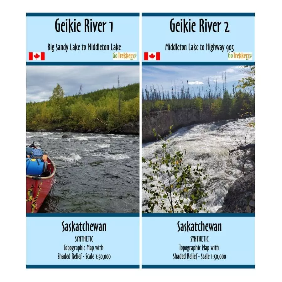 Go Trekkers Map: Geikie River (set of 2)