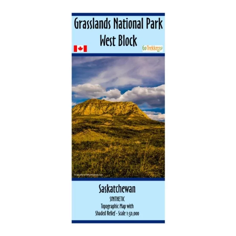 Go Trekkers Map: Grasslands National Park (West Block)