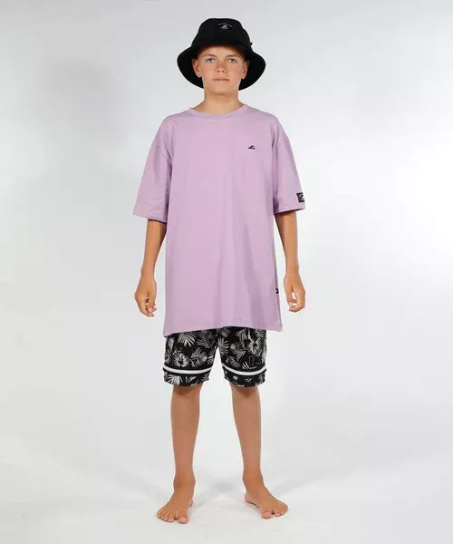 Hello Stranger Logo Box Tee - Light Purple