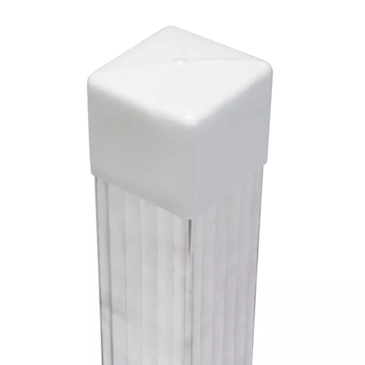 Hewitt Square Rubber Dock Post Cap-White