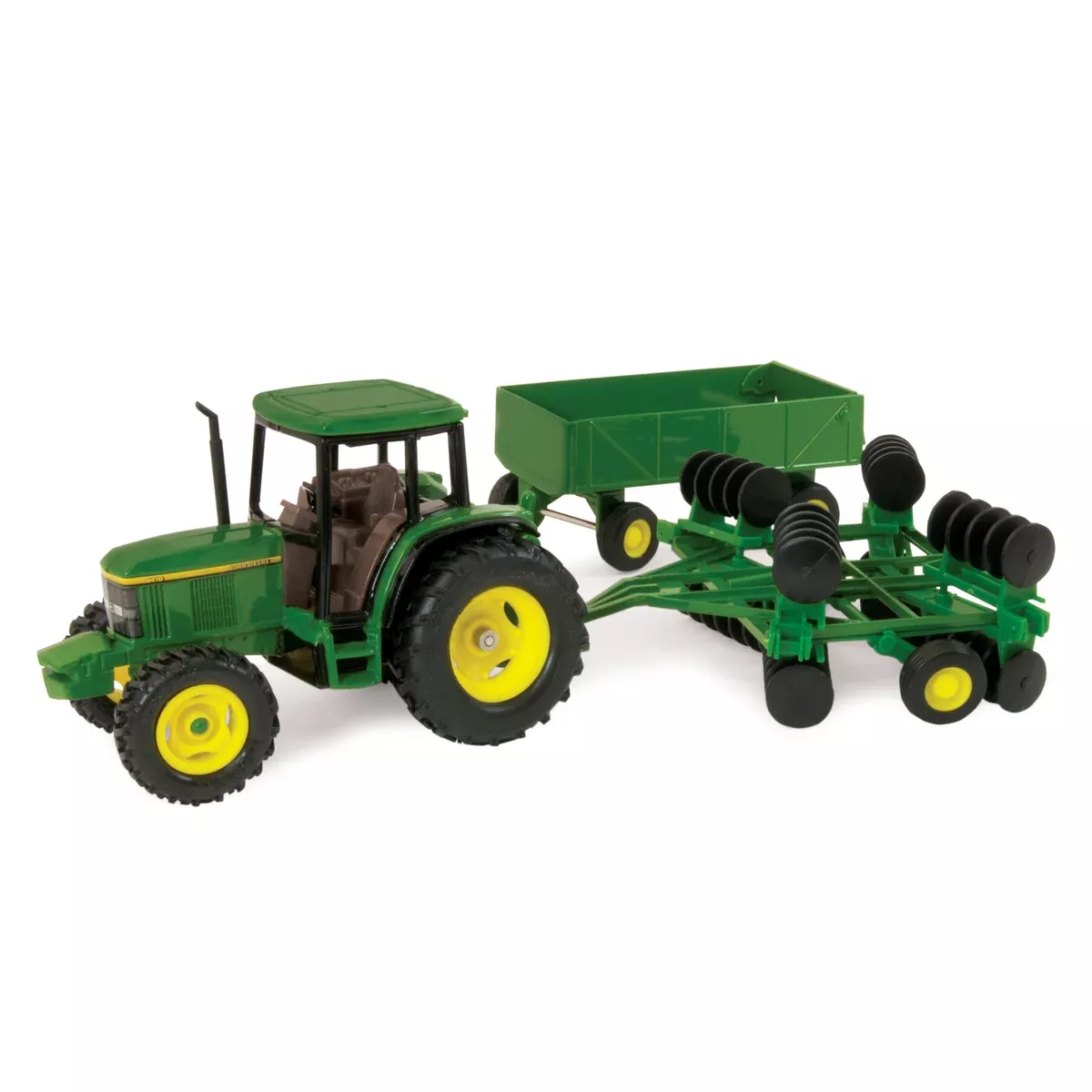 John Deere 1:32 6410 Tractor, Barge Wagon and Disk