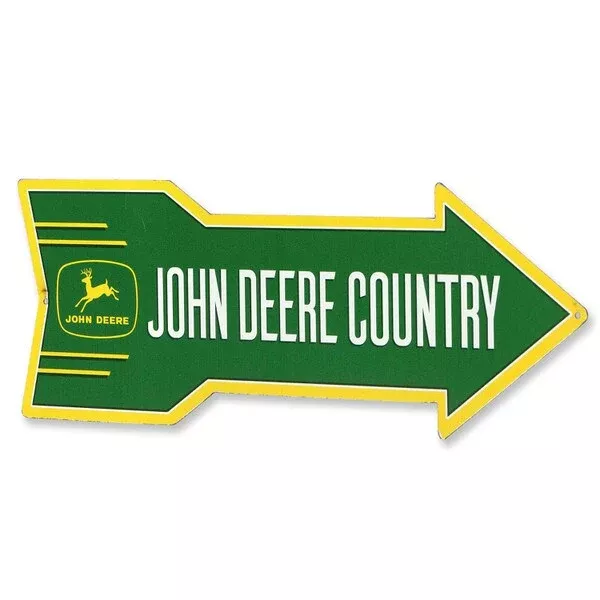 John Deere Country Metal Arrow Sign