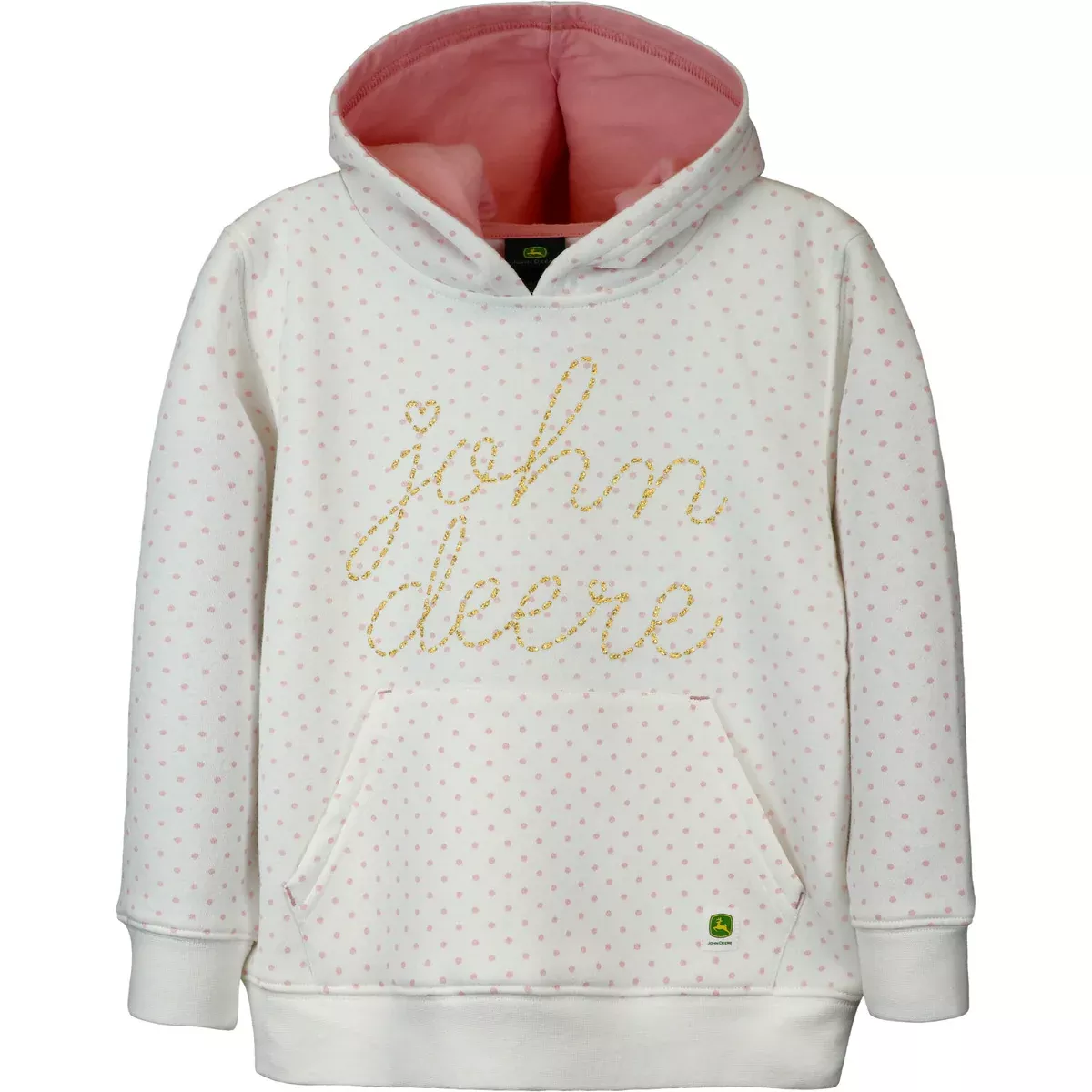 John Deere Girls Fleece Hoodie - Script