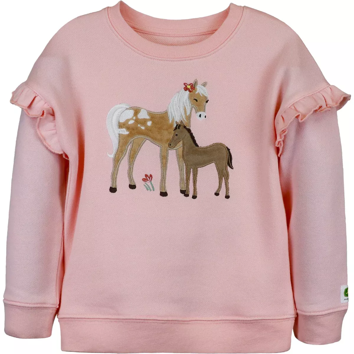John Deere Girls Pullover Sweater - Horse Love