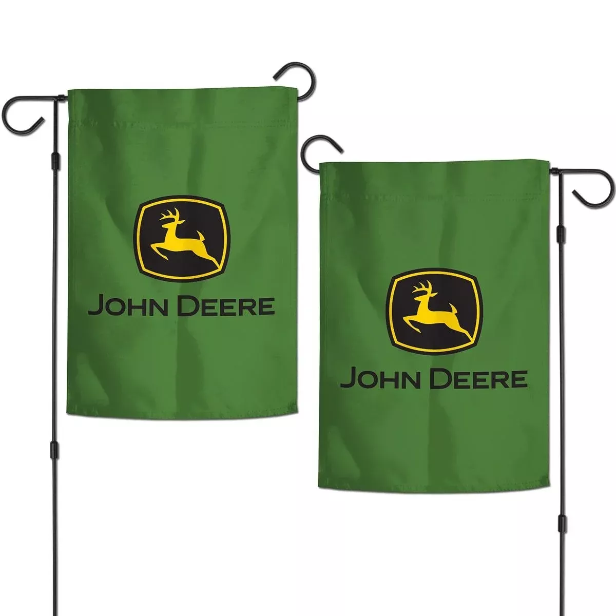 John Deere Green 2 Sided Garden Flag & Flag Pole