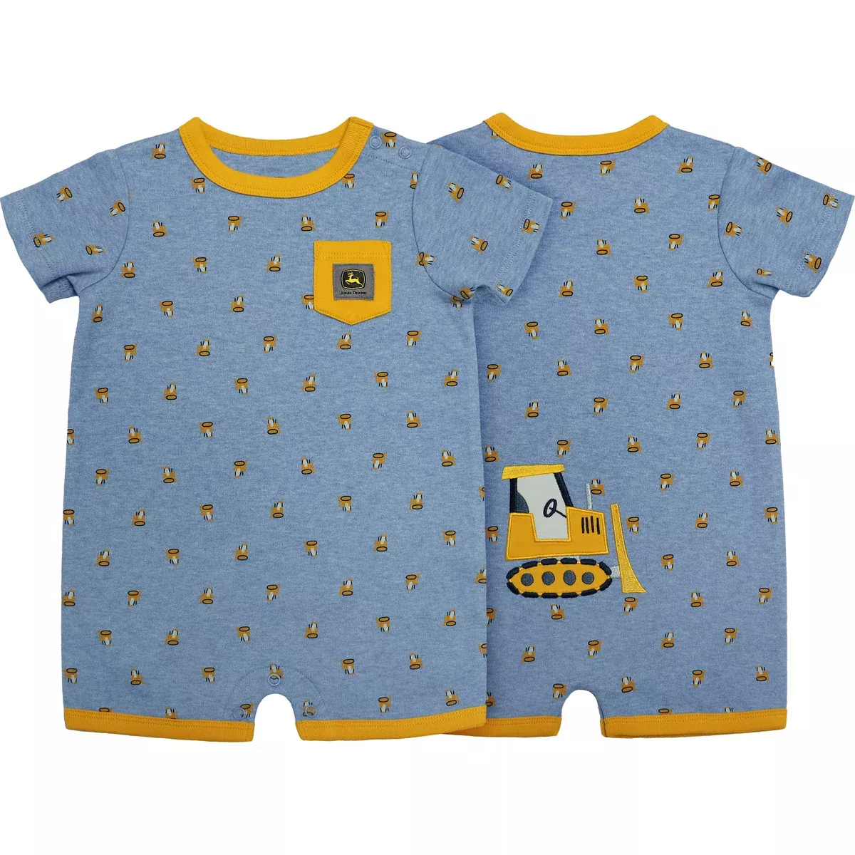 John Deere Infant Boys Bulldozer Romper