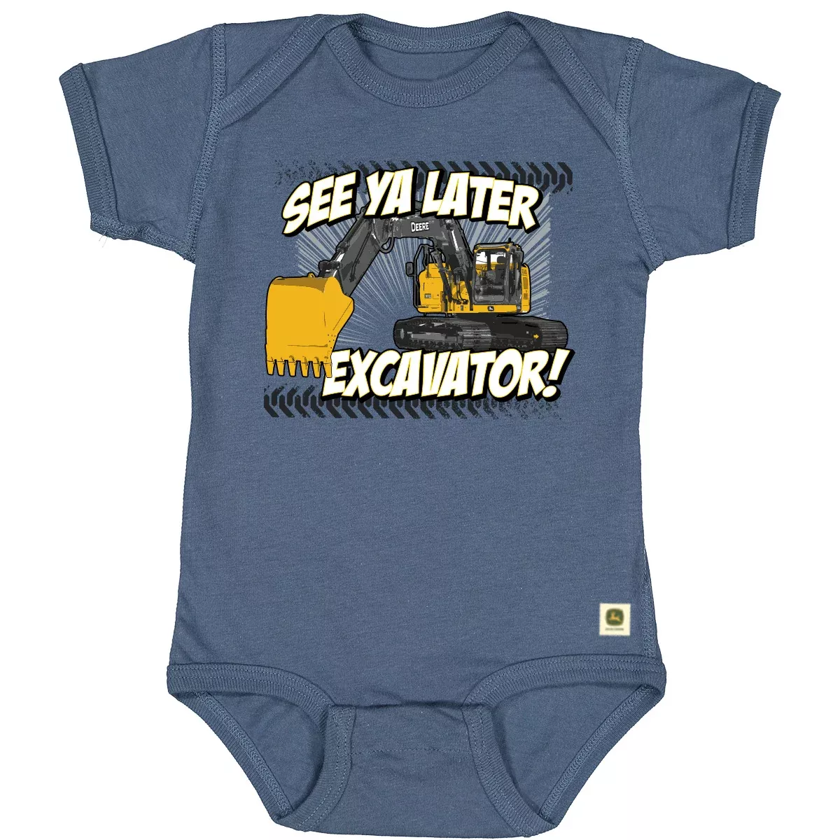 John Deere Infant Boys Later Excavator Bodysuit