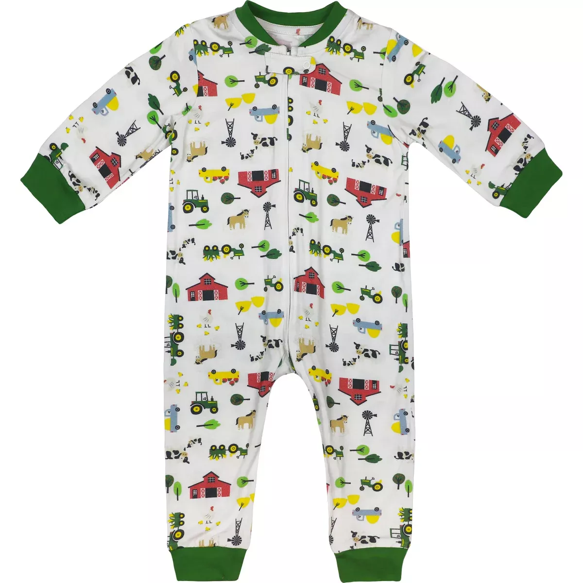 John Deere Infant Boys Romper Farmland