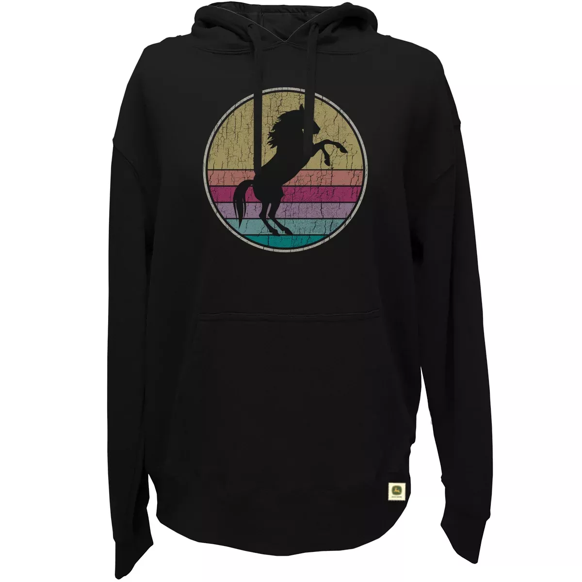 John Deere Ladies Rainbow Horse Pullover Hoodie