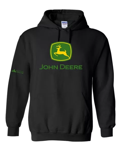 John Deere Men's Black Classic Hoodie