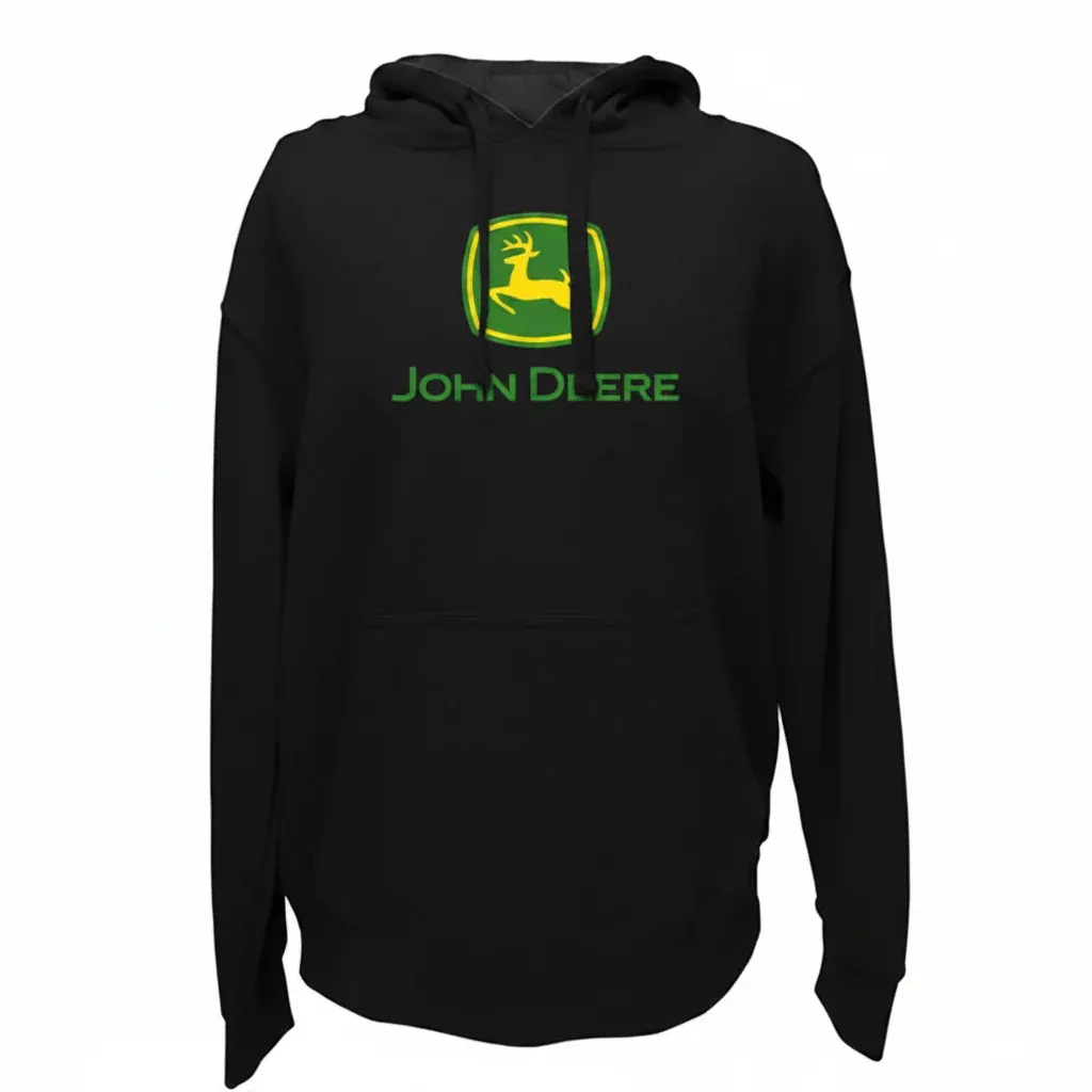 John Deere Men's Black Classic Logo Hoodie