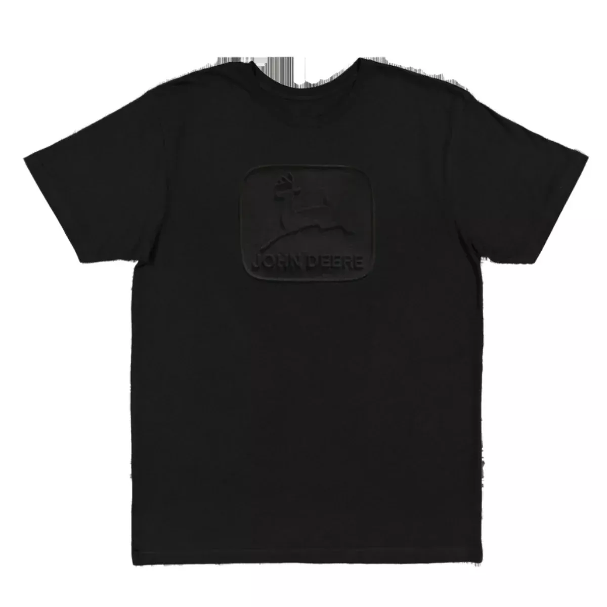 John Deere Men's Black Embossed Vintage Logo Tee