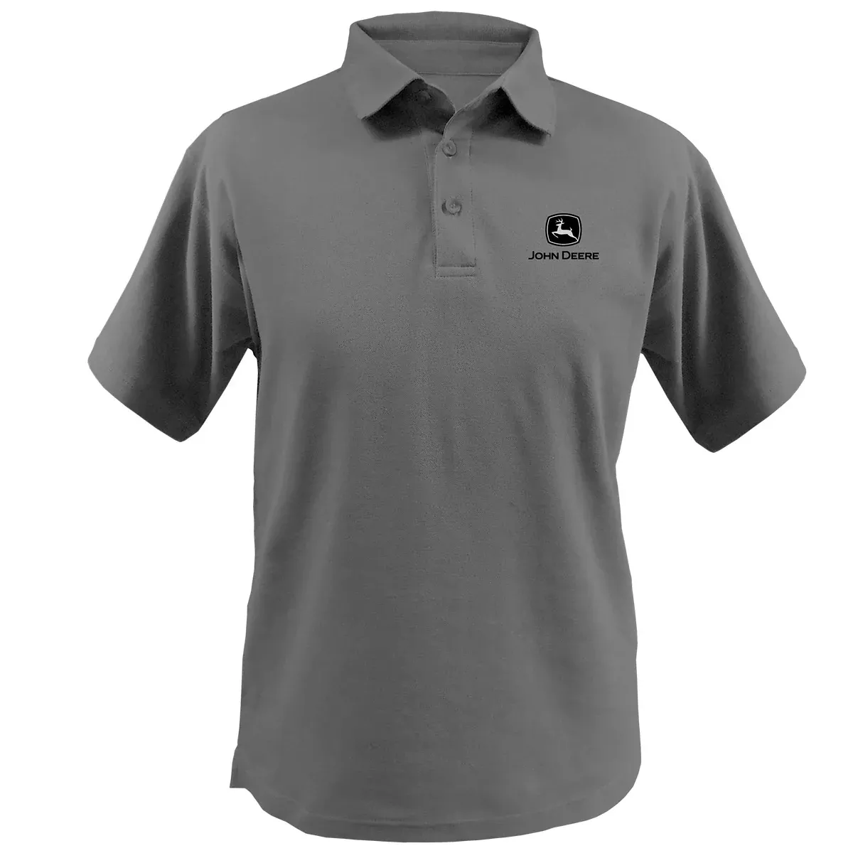 John Deere Men's Charcoal Polo Shirt