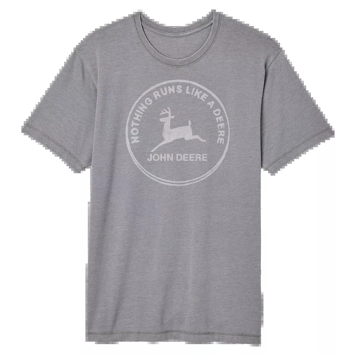 John Deere Men's Grey "Nothing Runs Like a Deere" T-Shirt