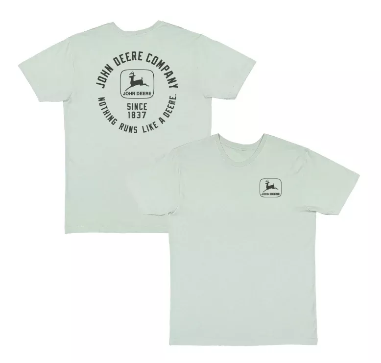 John Deere Men's Mint "Nothing Runs like a Deere" Vintage Tee