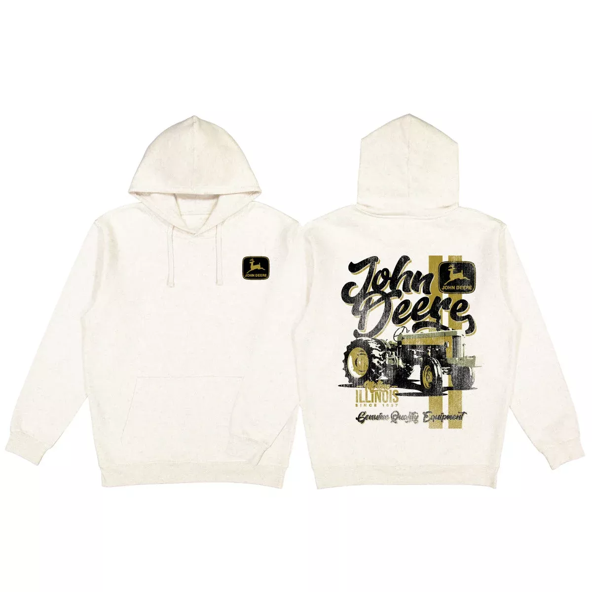 John Deere Men's Vintage Tractor Stripes Pullover Hoodie