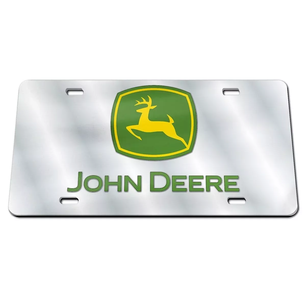 John Deere Silver Logo License Plate