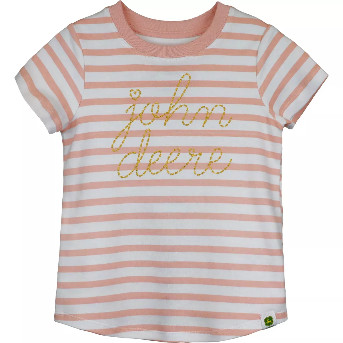John Deere Toddler Girls Striped Tee