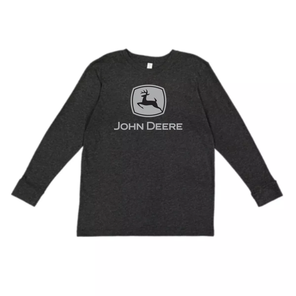 John Deere Youth Boys Black Logo Long Sleeve