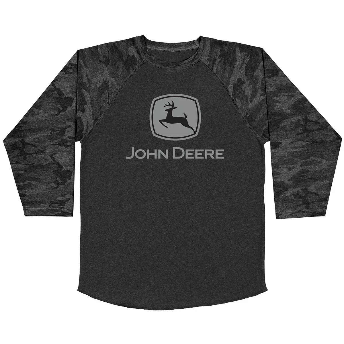 John Deere Youth Boys Camo Raglan Tee