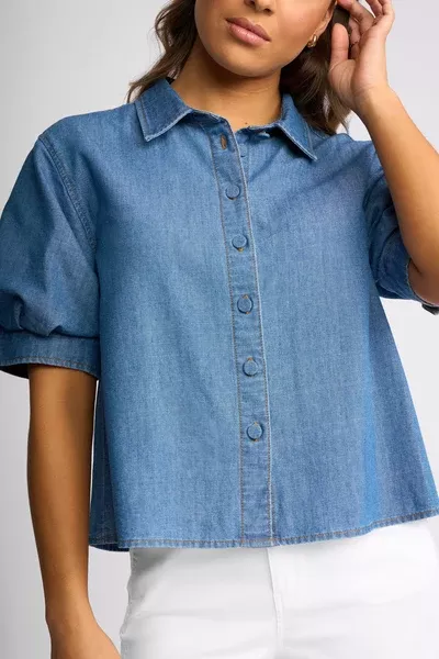 Knewe Label Titan Shirt - Washed Blue