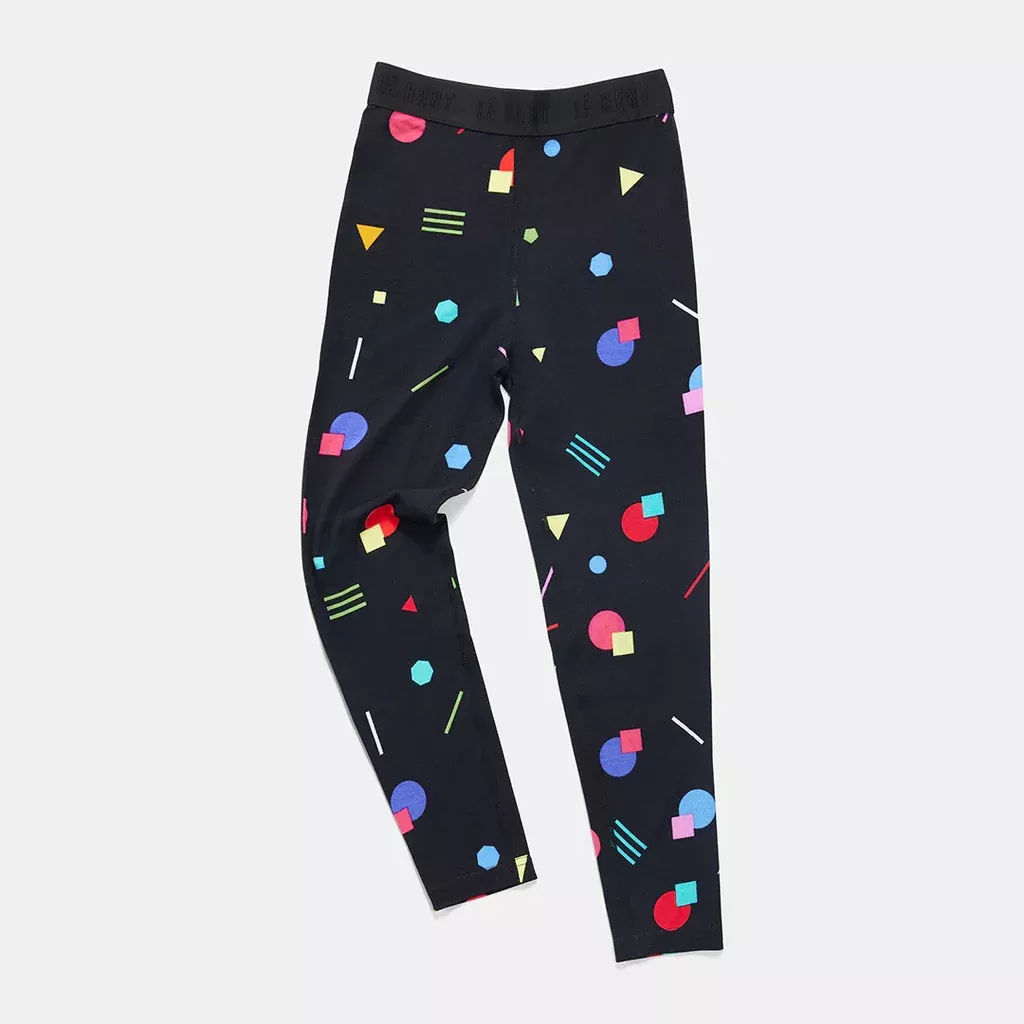 Le Bent Kids Confetti Midweight Bottom - Black Confetti
